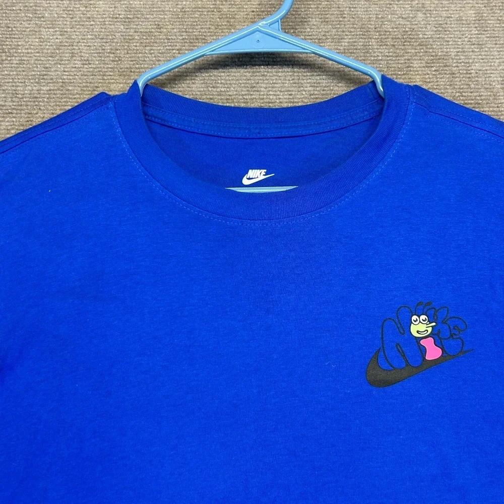 Nike Have A Nike Daze T Shirt Men's M TALL Long Sleeve Psychedelic Royal Blue - Picture 3 of 12